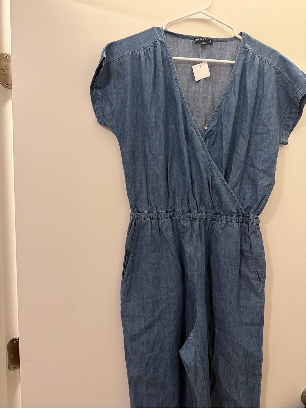 J. Crew Denim Chambray Jumpsuit - Blue.Mercantile size Small.